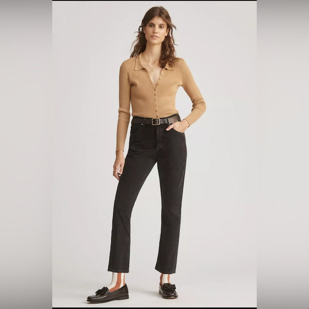 Citizens Of Humanity women’s Jolene corduroy Black Straight Leg pants size 29